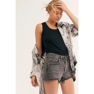 Levi's 501 Original Cut Off Denim Shorts in Black
